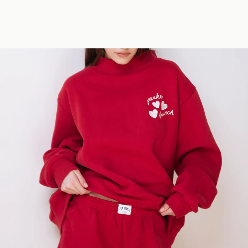 Parke & Finch Women's Red Cozy Pullover Sweatshirt